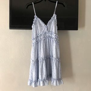 Baby blue ruffled dress